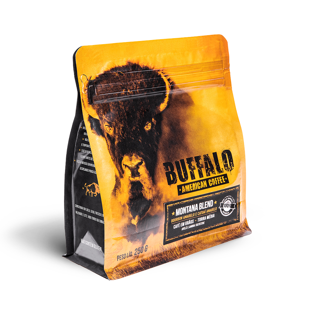 Embalagem de Café Buffalo em grãos em destaque | Blog INVICTUS